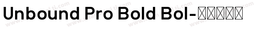 Unbound Pro Bold Bol字体转换